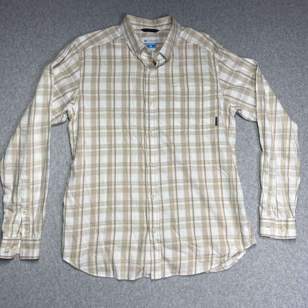 Columbia Sportswear Men's Tan Long Sleeve Shirt Size‎ Medium